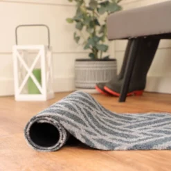 2'x3' ColorStar Deco Grid Door Mat Charcoal - Bungalow Flooring -Home Decor Shop GUEST afc3b65c 6a38 48e3 a951 957cb73356ce