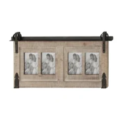 Wood 4 Slot Wall Photo Frame With Metal Accent Brown - Olivia & May -Home Decor Shop GUEST b00f4a95 00e0 4362 9625 a5ba19d23ffb