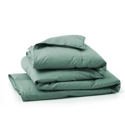 Peace Nest Organic Cotton Down Feather Comforter Duvet Insert, Green 6 Peace Nest Organic Cotton Down Feather Comforter Duvet Insert, Green - Image 4