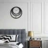 Clockswise Decorative Modern Unique Round Plastic Wall Clock With Circles, For Living Room, Kitchen, Or Dining Room, Black -Home Decor Shop GUEST b0fa90c2 afa5 4ae1 bd20 15d77618ee71