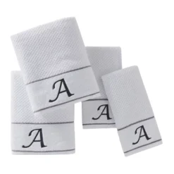 4pc Monogram Bath/Hand Towel Set White - SKL Home -Home Decor Shop GUEST b11a3121 a492 420f a167 a5e4021ab9a3