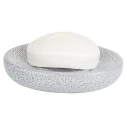 Home Basics Crackle 4 Piece Ceramic Bath Accessory Set, Grey -Home Decor Shop GUEST b131319a cf64 4780 a735 239f364bafdd