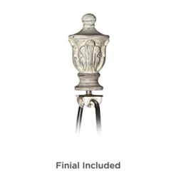 360 Lighting Vintage Chic Floor Lamp 60" Tall Antique White Washed Ivory Brocade Fabric Bell Shade For Living Room Reading Bedroom Office -Home Decor Shop GUEST b1598881 3bbc 44c2 8af3 7d4820acdc46