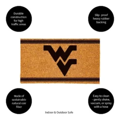 Evergreen West Virginia University Logo Turf Mat, Brown- 28 X 16 Inches Indoor Outdoor Doormat -Home Decor Shop GUEST b2ba2c2b 0148 4cb7 95e7 98d9730e887e