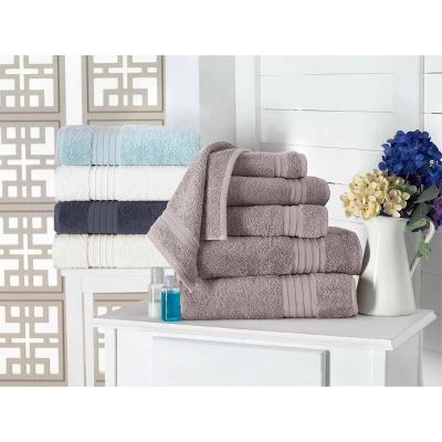 6pc Luna Turkish Bath Towel Set - Enchante Home 4 6pc Luna Turkish Bath Towel Set - Enchante Home - Image 2