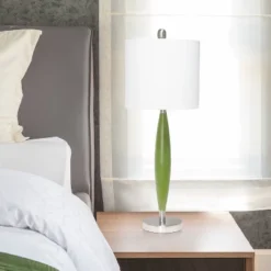 Stylus Table Lamp With Fabric Shade Green - Lalia Home -Home Decor Shop GUEST b43f8462 d274 498c 9779 5c85eba58adc