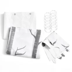16pc Bird On The Tree Shower Curtain With Peva Lining/Ring Set Gray - Lush Décor -Home Decor Shop GUEST b4867901 174d 4d6d b19b 82f7c7395511
