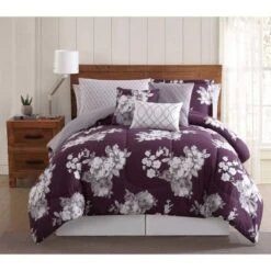 12pc Peony Garden Floral Bed Ensemble Purple - Style 212 -Home Decor Shop GUEST b4cab742 99af 4047 af56 83c8f90624ff