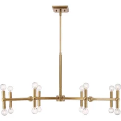 Possini Euro Design Marya Satin Brass Chandelier 37" Wide Modern 24-Light Fixture For Dining Room House Foyer Kitchen Island Entryway Bedroom Home -Home Decor Shop GUEST b5a902d5 12bd 4e8a aa7c 836643f0113c