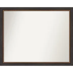Amanti Art Ashton Black Non-Beveled Wood Bathroom Wall Mirror -Home Decor Shop GUEST b618392b b44c 4770 8393 3b710116f272