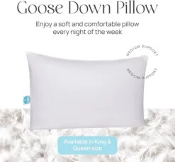 East Coast Bedding 2 Pack Luxury Goose Down Filled Pillows (Queen Size) -Home Decor Shop GUEST b8d83254 7233 4a73 9598 2386f96f7095