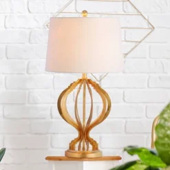 28.5" Metal Sebastian Trellis Table Lamp (Includes LED Light Bulb) Gold - JONATHAN Y -Home Decor Shop GUEST b99955cc aa1b 43db 857f dee3ed8bec53