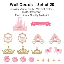 Big Dot Of Happiness Little Princess Crown - Peel And Stick Nursery And Kids Room Vinyl Wall Art Stickers - Wall Decals - Set Of 20 13 Big Dot Of Happiness Little Princess Crown - Peel And Stick Nursery And Kids Room Vinyl Wall Art Stickers - Wall Decals - Set Of 20 -Home Decor Shop GUEST ba8466e7 45d5 43a3 afc1 e32b2d3a2939