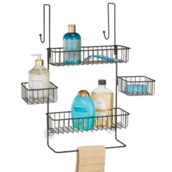 MDesign X-Wide Metal Over Door Bathroom Tub/Shower Caddy Organizer -Home Decor Shop GUEST badc7072 0478 4dd2 8c4c 82cc98b45ac9