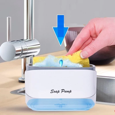 Cheer Collection 2-in-1 Soap Dispensing Sponge Holder 6 Cheer Collection 2-in-1 Soap Dispensing Sponge Holder - Image 4