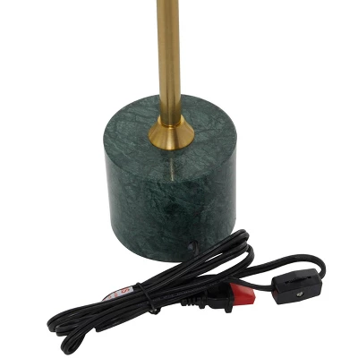 28" X 10" Metal Umbrella Style Desk Lamp With Marble Base - Olivia & May 4 28" X 10" Metal Umbrella Style Desk Lamp With Marble Base - Olivia & May - Image 2