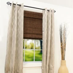 Radiance Brooklyn 45-in Cordless Cocoa Bamboo Roman Shade