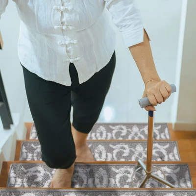 Sussexhome Floral Collection Anti-Slip Carpet Stair Treads, 9" X 28" 11 Sussexhome Floral Collection Anti-Slip Carpet Stair Treads, 9" X 28" - Image 9