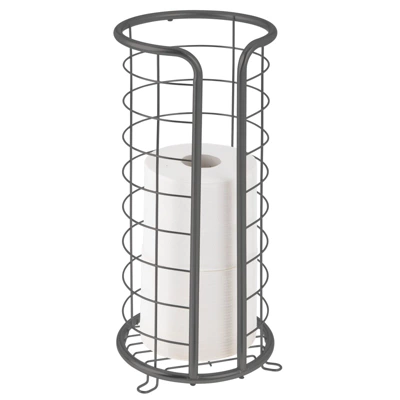 MDesign Metal Free Standing Toilet Paper Stand, Holds 3 Rolls 13 MDesign Metal Free Standing Toilet Paper Stand, Holds 3 Rolls - Image 11