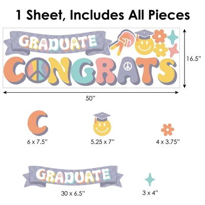 Big Dot Of Happiness Groovy School Graduation Party Photo Backdrop - Wall Decals 8 Big Dot Of Happiness Groovy School Graduation Party Photo Backdrop - Wall Decals - Image 6