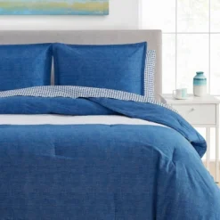 King Easton Duvet Cover Set Navy - Poppy & Fritz