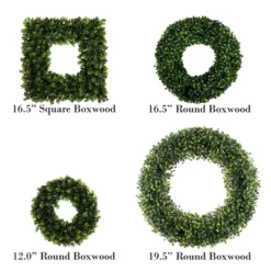 Nature Spring UV-Resistant Artificial Boxwood Wreath - 12" -Home Decor Shop GUEST bf74a16b 2e45 4282 ab2f b3beb3224a6a