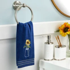 2pk Sunflower In A Jar Hand Towel Blue - SKL Home -Home Decor Shop GUEST c1402193 28bc 4b33 b4fa db9b47d757bf