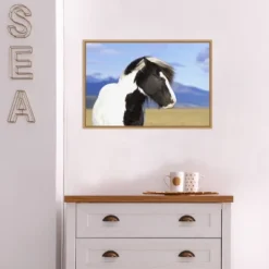 23" X 16" Icelandic Horse By Peter Langer Danita Delimont Framed Canvas Wall Art - Amanti Art -Home Decor Shop GUEST c1f2b07b 9364 4ab9 8611 6b5a94974b0a