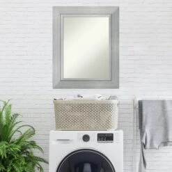 25" X 31" Non-Beveled Romano Silver Wood Bathroom Wall Mirror - Amanti Art -Home Decor Shop GUEST c3cf9440 1027 4cbd a49b 0dca1c875db9