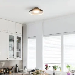 1-Light LED Integrated Matte Black Flush Mount Ceiling Light - Globe Electric -Home Decor Shop GUEST c3e34638 fcd5 43b9 9ea3 79a36bc392ef