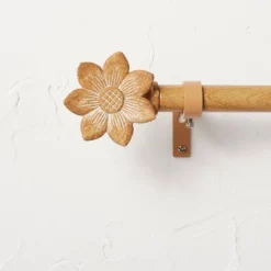 Flower Faux Wood Curtain Rod Natural Wood - Opalhouse™ Designed With Jungalow™ -Home Decor Shop GUEST c5b5a613 8f9b 4e84 9eff 5ca6e3369a7b
