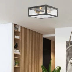 12" LED 2-Light Iron/Glass Pendant Oil Rubbed Bronze/Brass - JONATHAN Y -Home Decor Shop GUEST c5ec0672 eaae 4d13 901c a20084d5a26d