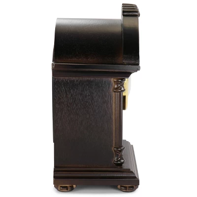 Bedford Clock Collection Chocolate Wood Mantel Clock With Chimes 7 Bedford Clock Collection Chocolate Wood Mantel Clock With Chimes - Image 5