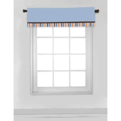 Bacati - Mod Sports Stripes Blue Orange Beige Valance -Home Decor Shop GUEST c74bc3b6 175c 4aab a0b8 7af5a8ace24d