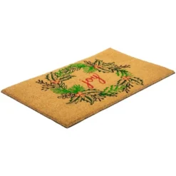 Northlight Natural Coir "Joy" Wreath Christmas Doormat 18" X 30" -Home Decor Shop GUEST cafecc2f 0805 4a88 aa7a 8c37a706e99e