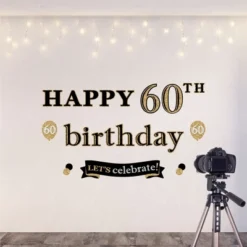 Big Dot Of Happiness Adult 60th Birthday - Gold - Peel And Stick Birthday Party Decoration - Wall Decals Backdrop -Home Decor Shop GUEST cc3b4b79 717f 470e 8797 e21a675ec736