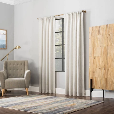 Wallis Crosshatch Slub Textured Linen Blend Sheer Rod Pocket Curtain Panel - Scott Living 6 Wallis Crosshatch Slub Textured Linen Blend Sheer Rod Pocket Curtain Panel - Scott Living - Image 4