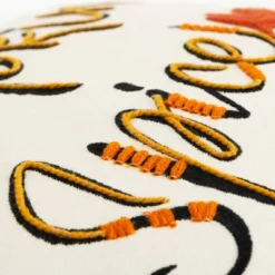 20"x20" Oversize 'Pumpkin Spice Season' Square Throw Pillow Cover Black/Orange - Rizzy Home -Home Decor Shop GUEST cd4afd11 4645 4a19 878f 15eb0560c786