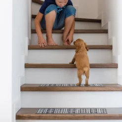 World Rug Gallery Geometric Bohemian Non-Slip Stair Treads -Home Decor Shop GUEST cd906125 78d5 4a97 84c8 95f79473e6dd