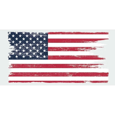 33" X 16.75" Distressed American Flag Giant Peel And Stick Wall Decal - RoomMates 4 33" X 16.75" Distressed American Flag Giant Peel And Stick Wall Decal - RoomMates - Image 2