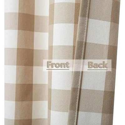 Trinity Buffalo Check Plaid Cotton Blend Kitchen Curtains 5 Trinity Buffalo Check Plaid Cotton Blend Kitchen Curtains - Image 3