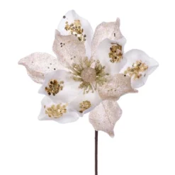 Vickerman 15" Deluxe Magnolia Stem -Home Decor Shop GUEST cdedbb0e 271a 4a9b 8f81 69d4afc98f33