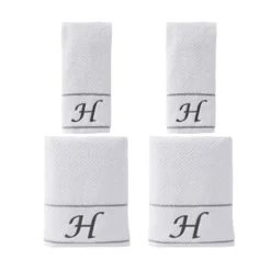 4pc Monogram Bath/Hand Towel Set White - SKL Home -Home Decor Shop GUEST cdf036f2 589b 413d ad3e 12947f783791