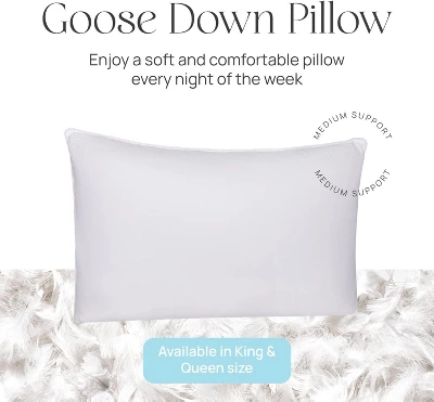 East Coast Bedding Down Pillow - White Goose Down & Feather (Standard) 3 East Coast Bedding Down Pillow - White Goose Down & Feather (Standard)