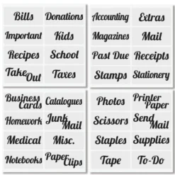 MDesign Plastic Stackable Home, Office Storage Box, 2 Pack + 32 Labels -Home Decor Shop GUEST d021389e ea95 47e3 b84a 78a35de13816