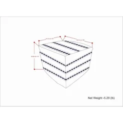 Anika Square Woven PET Polyester Pouf Navy/White - WyndenHall -Home Decor Shop GUEST d0cf9e8b 8b91 43a7 8b0b 447c2c4b6703