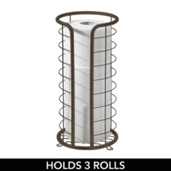 MDesign Metal Free Standing Toilet Paper Stand, Holds 3 Rolls 17 MDesign Metal Free Standing Toilet Paper Stand, Holds 3 Rolls -Home Decor Shop GUEST d41dbf70 5f13 44e0 8eea daf425fd228a