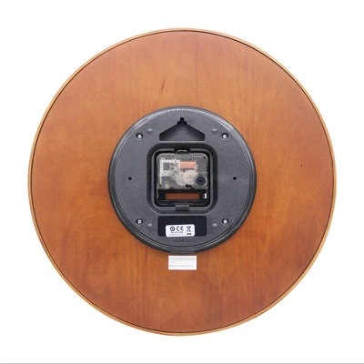 Seiko 13" Maddox Wooden Wall Clock, Brown 6 Seiko 13" Maddox Wooden Wall Clock, Brown - Image 4