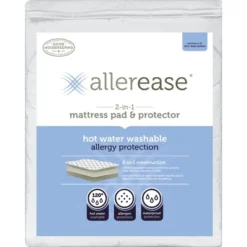 2-in-1 Hot Water Washable Allergy Protection Mattress Pad - AllerEase -Home Decor Shop GUEST d54cb281 f98e 4804 ae8e 5fe5d914f262