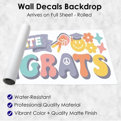 Big Dot Of Happiness Groovy School Graduation Party Photo Backdrop - Wall Decals 7 Big Dot Of Happiness Groovy School Graduation Party Photo Backdrop - Wall Decals - Image 5